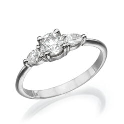 טבעת אירוסין 3 יהלומים