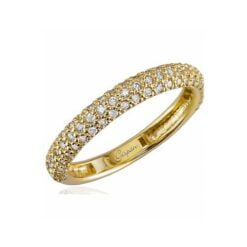 טבעת אירוסין עם שורות יהלומים
