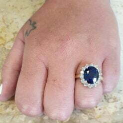 טבעת דיאנה משובצת ספיר כחול