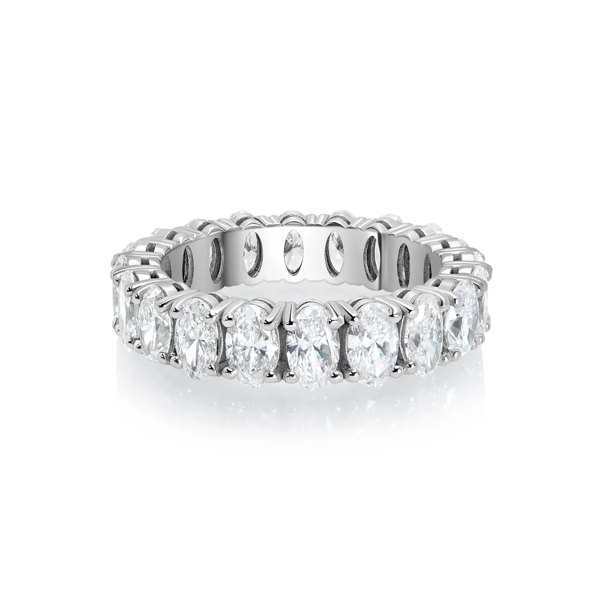 טבעת אול אראונד יהלומי מעבדה אובלים