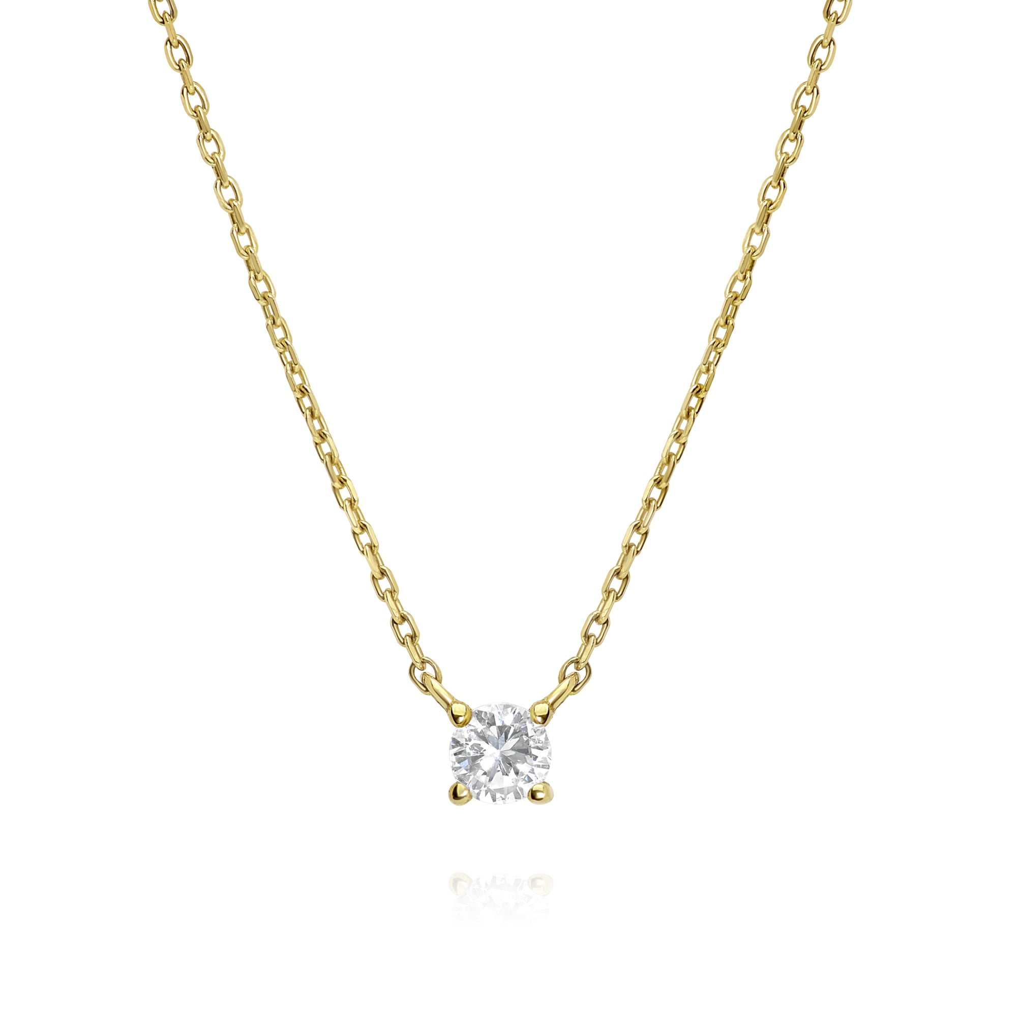 תליון יהלום סוליטר מרחף