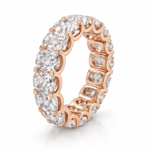 Alternative view of טבעת איטרנטי שיבוץ מלא 4.80 קראט יהלומי מעבדה זהב אדום 14 קראט